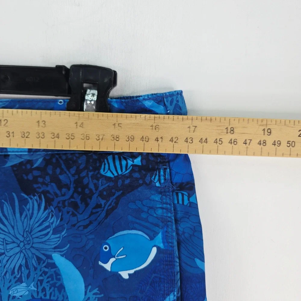 Southern Tide The Skipjack Water Shorts Blue Sea Turtle Seahorse Print Mens M